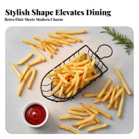Food-Grade Boat Shaped Fry Basket Easy to Clean French Fry Serving Holder Long-Lasting Fried Chicken Display Rack Versatile for Restaurants, Taverns, Parties