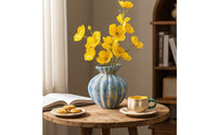 Pumpkin Vase Sculptural Ceramic Vase Vessel Textured Farmhouse for Decorators, Home Decor, Tabletop