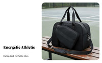 Paddle Racket Bag Waterproof Large Capacity Tennis Tote Water-Resistant Racket Bag Shoe Compartment for Athletes, Travel, Gym