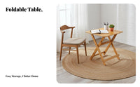 Space-Saving Foldable Square Dining Table Portable Collapsible Tatami Table Multi-Purpose Household Furniture Strong Load-Bearing for Small Apartment Residents, Homeowners, Students, Balcony, Bay Window, Living Room, Bedroom
