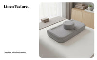 High-Density Sponge Filling Eyelash Extension Pillow Ergonomic Design Anti-Collapse Salon Pillow Breathable Linen Material for Estheticians