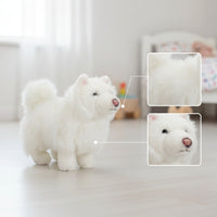 Samoyed Stuffed Toy Lifelike Samoyed Stuffed Animal Stuffed Dog Cuddly Dog Stuffed Animal Huggable for Collectors, Photography