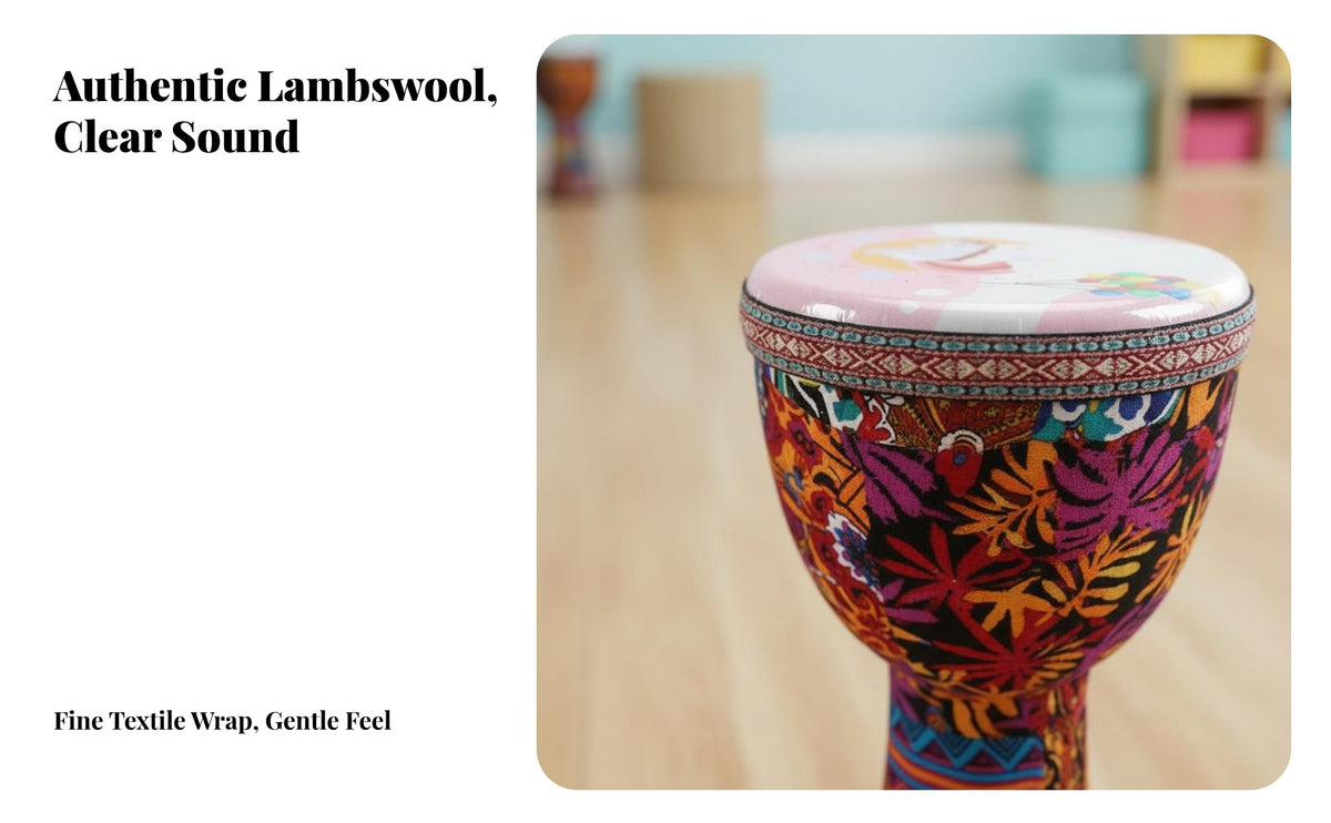 Tuningwithout Cost child's Djembe Lightweight Design Hand Drum Easy to Play Percussion Instrument Long-Lasting Drop-Resistant for Preschoolers, Music Beginners, Kindergarten, School Activities, Early Education, Home Decor