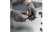 Coated Handle Flat-Head Snap Clip Plier PVC Grip Retaining Clip Pliers Black Oxide Straight External Pliers Anti-Slip for Mechanics, DIYers, Gearbox Repair, Bearing Maintenance, Garage, Workshop