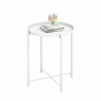 Multi-Purpose dual-level Round Drink Holder Stable Tripod Base Pedestal Drink Table Small Footprint Tea Stand Space-Saving for Mahjong participants, Game fans, Apartment Dwellers, Living Room, Next to Sofa, Bedroom, Balcony