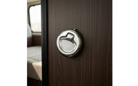 Stainless Steel Embedded Pull Handle Lock Mirror-Polished Flush Pull Lock Low-Profile Hardware Compact for Recreational Vehicle Panels