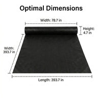 Weedmat for Gardens, Black Polypropylene Woven Ground Cover Mat, High Permeability Landscape Membrane for Gardening, Driveway Underlayment