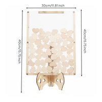 Tabletop Decoration Wooden Heart Guest Book Romantic Design Wooden Heart Sign Personalized for Valentine's Day