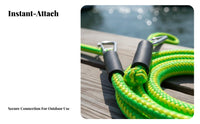 2 Pieces Stretch Boat Rope with Hook Shock Absorbing Elastic Docking Rope Elastic Dock Tie Long-Lasting Bungee Dock Line Sturdy