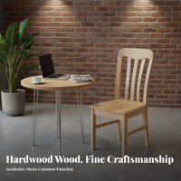 Hardwood Wood Spindle spine Side Chair Nordic aesthetic Spindle spine Chair Minimalist Design Dining Seat Unfinished Option for Small Apartment Residents, Cafe Owners, Interior Decorators, Restaurant, Study Room, Kitchen