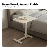 Space-Saving Design Bedside Computer Desk Sturdy Steel Frame Movable Sofa Side Table Easy Single-Hand Adjustment Mobile Sofa Side Table Waterproof Desktop for Students, Telecommuting Workers, Apartment Dwellers, Bedroom, Living Room, Small Areas