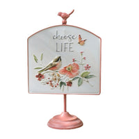 Wooden Birdhouse Ornament Painted Birdhouse with Floral Motif for Gardeners