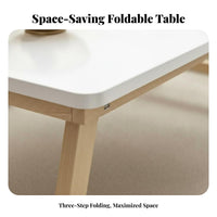 New Chinese type Foldable Bay opening Desk Space-Saving Foldable Chabudai Table Portable Tea Stand Multi-Purpose for Apartment Dwellers, Homeowners, Meditators, Small Spaces, Living Room, Bedroom