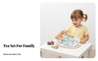 20 Pieces Educational Afternoon Tea Playset Develops Social Skills Afternoon Tea Toy Set Improves Hand-Eye Coordination Pretend Play Food Accessories Safe Materials for Preschoolers, Toddlers, Kindergarten