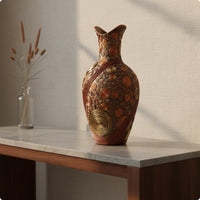 Sculptural Vase Raised Texture Home Decor Flared Neck for Flower Display