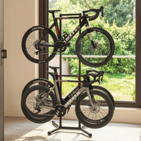 Adjustable Hanging Cycle Rack Indoor Bike Floor Parking Rack Heavy Duty Cycle Parking Stand Space-Saving for Cyclists, Commuters, Garage, Home, Apartment
