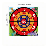 Concentric Zones Ball Toss Target Mat Large Numbers Scoring Target Cloth Bold Border Outdoor Game Flat for Parents, Children, Parent-Child Activities