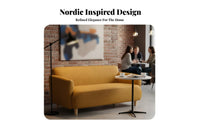 Light Luxury Design Upholstered 2-Seater Couch Modern Design Compact Upholstered Settee High-Density Cushion Sofa Sturdy Frame for Apartment Dwellers, Homeowners, Students, Coffee Shop, Lounge Area, Bedroom, Office