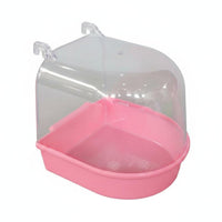 Easy to Clean Parrot Bathing Tub Clip on Design Parrot Bathing Container Transparent Bird Bathing Tub