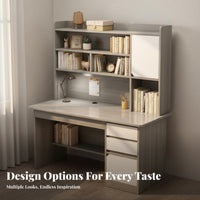 Computer Desk with Bookshelf Multi-Functional Study Desk with Bookshelf Space-Saving Home Design Furniture for Students, Children, Bedroom, Dorm Room