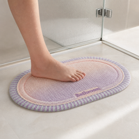 Absorbent Non-Slip Diatomaceous Earth Bath Mat for Bathroom Entrance and Foot Traffic