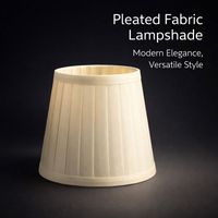 Bedside Table Lamp Shade with Pleated Textile for Bedroom Lighting, Tapered Drum Lampshade Fits Multiple Types, Compact Design
