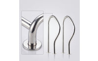 Stainless Steel Pool Handrails Heavy-Duty Pool Handrails with Base Plates Long-Lasting Grab Bar Stable for Backyard Pools