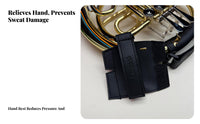 Soft and Comfortable Leather Instrument Hand Protector Easy to Install French Instrument Sweat-Resistant