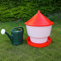 2 Pack Chicken Feeder, Thickened Rainproof Feed Bucket for Poultry, Hanging & Floor-Standing Chick Feeder
