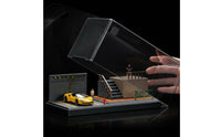 1:64 Parking Lot Diorama Box Realistic Details Model Car Garage Detailed Detail Diecast Car Display Case Case for Collectors, Enthusiasts, Desk