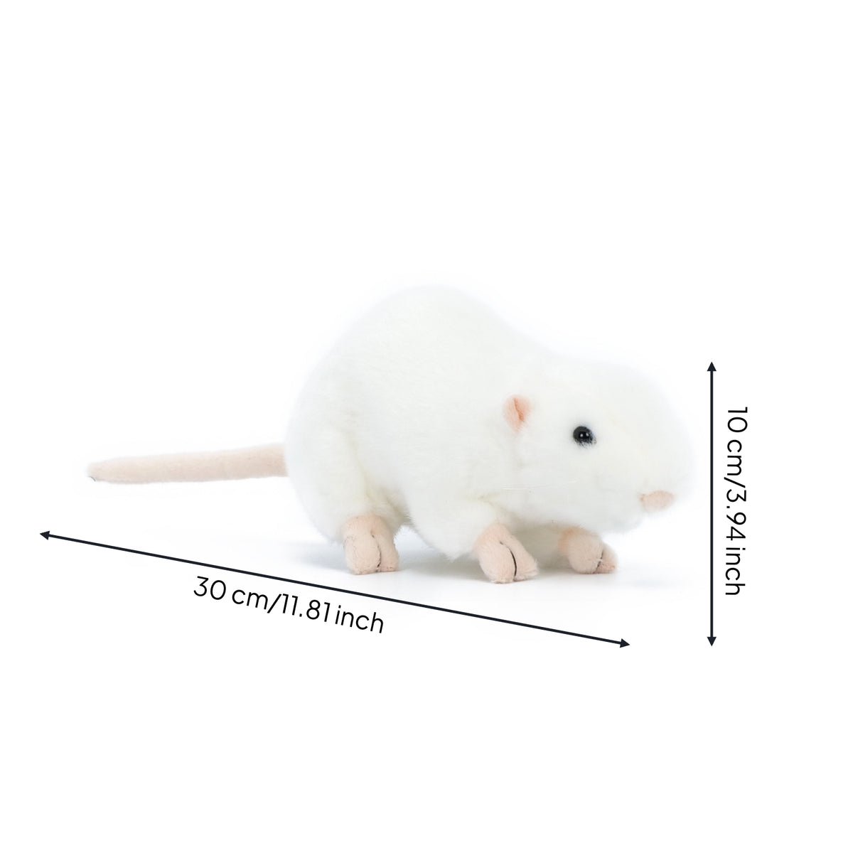 Stuffed Mouse Realistic Mouse Stuffed Plushie Fuzzy Soft Toy Cute for Children, Playroom, Nursery