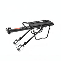Lightweight Aluminum Alloy Cycle Rear Rack Includes Reflector Mountain Bike Luggage Carrier Side Protection Guards Rear Bike Rack Universal Fit for Commuters, Touring, Commuting, Travel