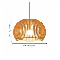 Natural Material Chinese Design Hanging Lamp Artistic Design Woven Bamboo Lampshade Bamboo Suspended Light for Restaurant, Tea Room, Hotel