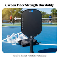 Carbon Fiber Paddle Racket Anti-Slip Grip Textured Face Paddle Racket High Rotation Surface Racket Sports Gear for Adults, Outdoor Play, Training