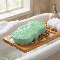 Embossed Children's Bath Scrub Sponge Absorbent PVA Bath Sponge Hanging Cord Good Water Absorption