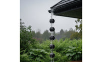 Creates Soothing Water Sounds Japanese Design Rain Chain Weather Resistant Decorative Rain Chain Heavy-Duty Flower Cup Downspout Tool-Effortless Installation for Courtyard, Garden, Temple, Patio