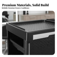 Hairstylist Tool Cart Pull-Extendable Drawers Hair Stylist Rolling Station Rolling Salon Trolley Multipurpose Cosmetic Equipment