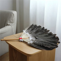 Handmade Goose Feather Fan Black Feather Fan Elegant Vintage for Dancers, Photoshoots, Weddings