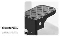 2 Pieces Foldable Passenger Footrest Anti-Slip Surface Foldable Rear Foot Pegs Electric Bike Passenger Footrest Wide Pedal