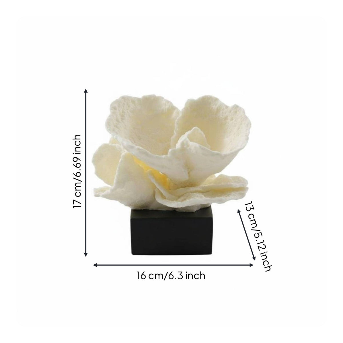 Coral Tabletop Ornament Handcrafted Look Coral Sculpture Irregular Shape Desk Decoration for Bedroom, Sample Room, Vanity Table