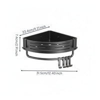 Space Saving Bathroom Corner Shelf Drainage Design No-Drill Corner Rack Waterproof for Toilet, Kitchen