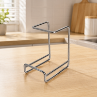 Pan Lid Holder, Chopping Board Holder, 304 Stainless Steel Pan Organiser, Countertop Saucepans Lid Storage for Home Cooks