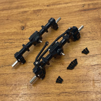 Front and Rear Axle Assembly 6061 Aluminum RC Car Axle with Gears Metal Axles for Hobbyists, Custom Builds
