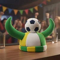 Soccer Ball Protrusion Hat Cheering Prop Funny Soccer Party Hat 3D Shape Fan Headwear for Sports Fans, Carnivals, Parties