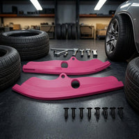 Sleek Bumper Lip Corner Guard Curved Front Bumper Lip Guard Mounting Holes Splitter Protector Trim Black Hardware