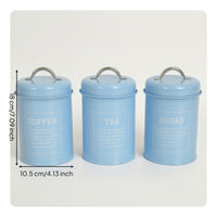 3 Pieces Airtight Kitchen Canister Set Rust-Proof Storage Canister Set Easy-to-Clean Kitchen Canisters with Handles for Home Organizers