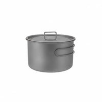 1000ml Cooking Pot with Lid Foldable Handle Camping Pot Lightweight Outdoor Gear for Campers, Backpackers, Picnic