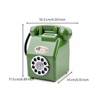 Rotary Phone Piggy Bank Vintage Telephone Piggy Bank Telephone-Shaped Cash Box Decorative Dial Phone Cash Box Nostalgic