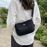 Travel Bag for Mobile Phone and Daily Essentials, Soft Canvas Tote Bag with Shoulder Strap, Small Crossbody Bag with Zipper, Women's Student Bag