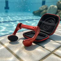 Curved Bridge unrestrictedDiving Nose Clip Rounded Touch Surfaces Silicone Pad Nose Clip Zippered Storage Case Sports Accessory Mesh Pocket for Swimmers, Freediving